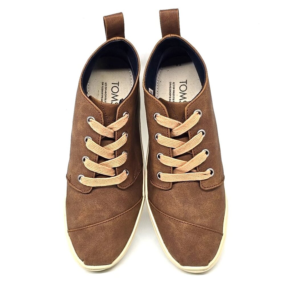 TOMS BOTAS CUPSOLE Big Kid Brown Dress Sneakers Shoes Boots Boys Size 6 - Picture 10 of 12